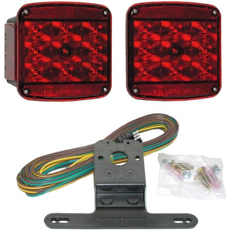 PETERSON MANUFACTURING Tail Light LED Can Be Submerged In Water Square With One Each 840840L Tail Light V941